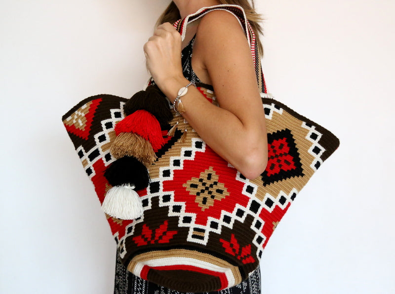 Tassel Tote Red