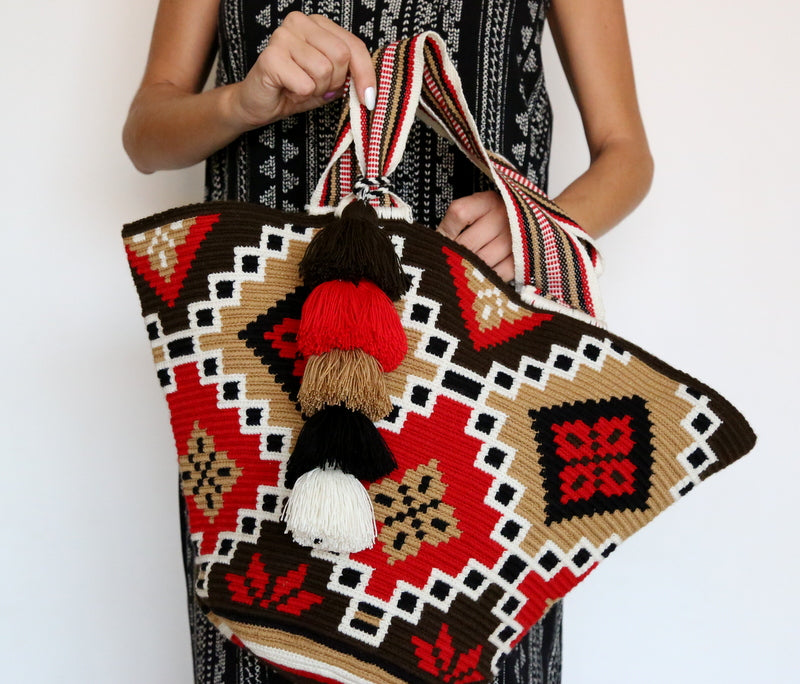 Tassel Tote Red